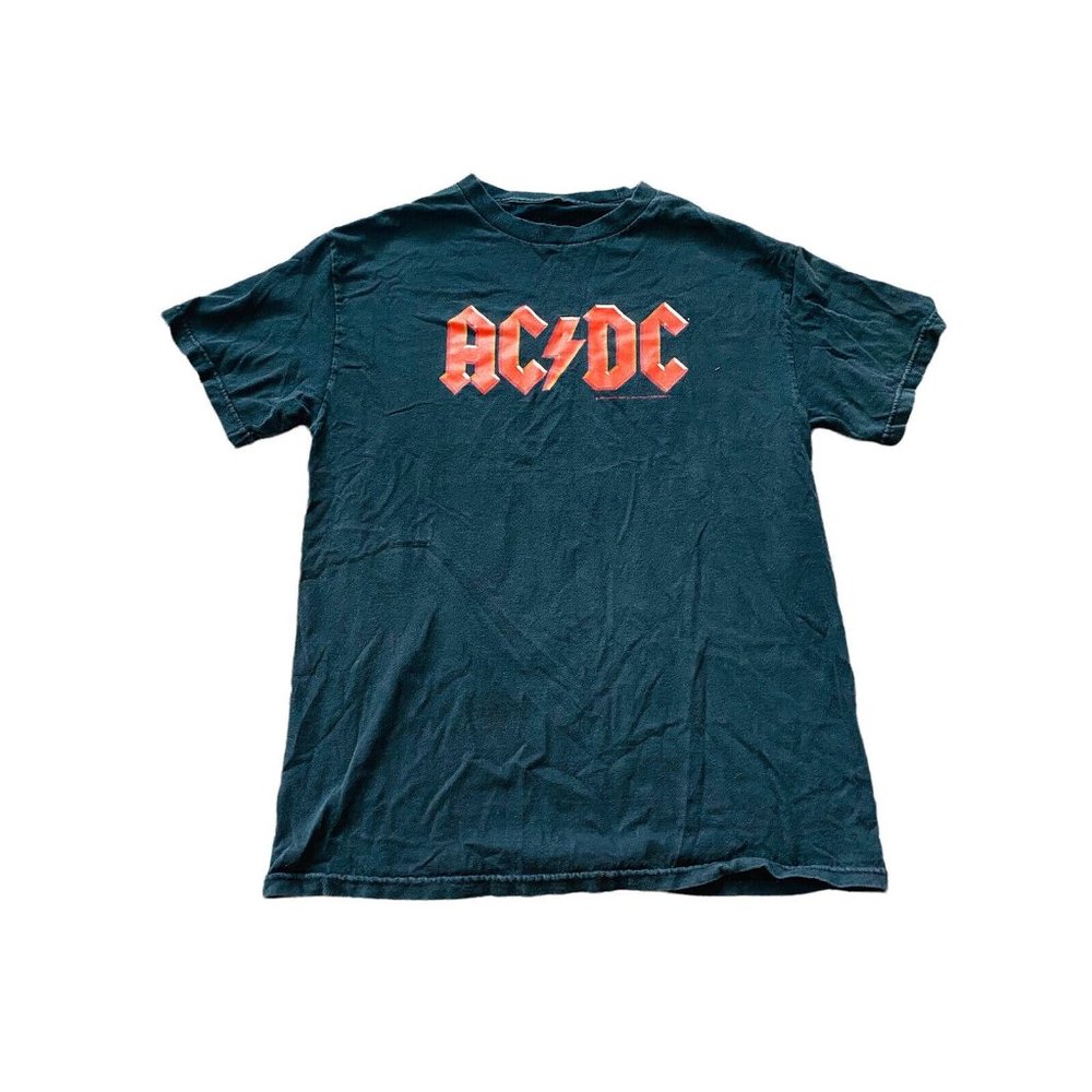 AC/DC Men's T-Shirt Band Concert Black Short Sleeve (U)